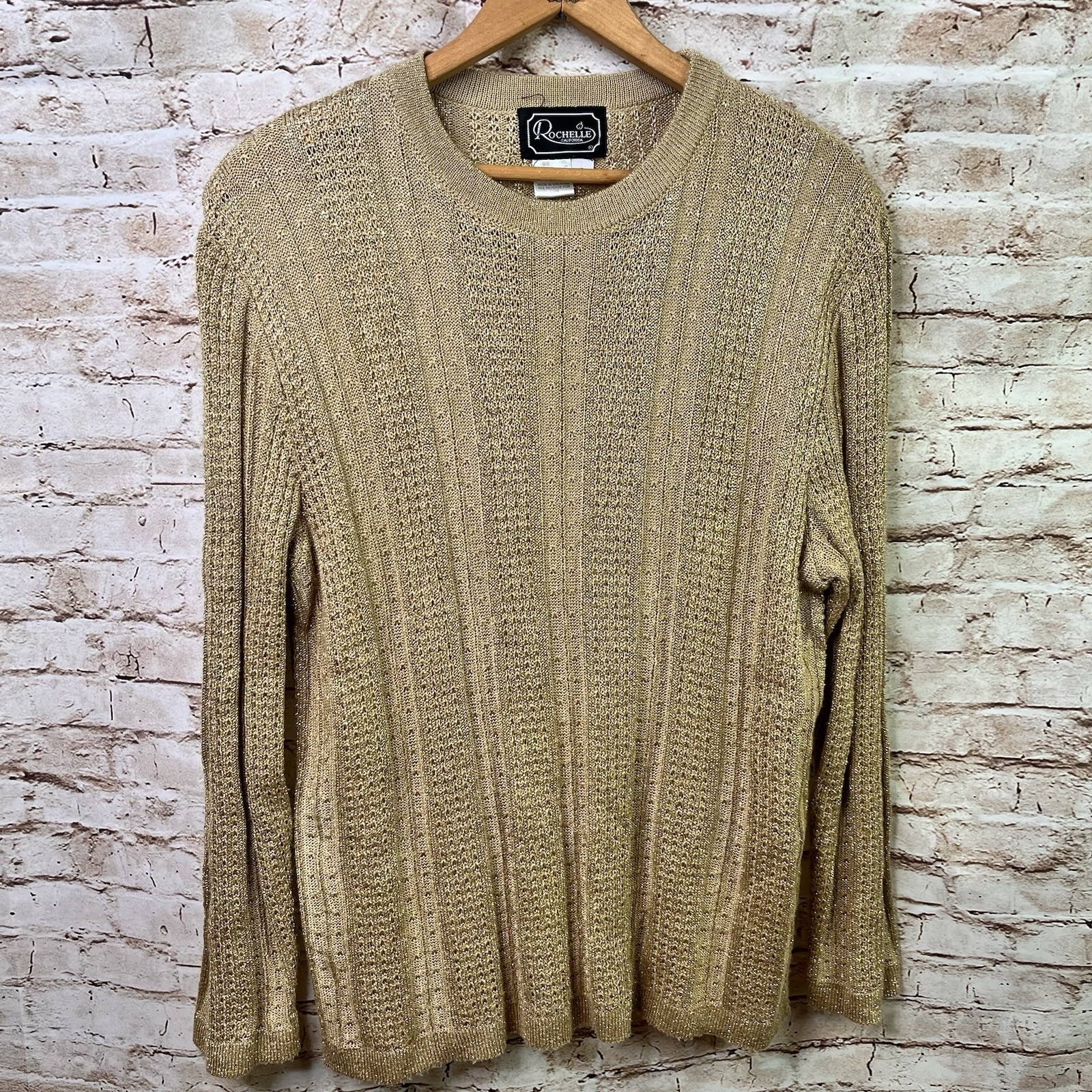 Vintage Rochelle California Sweater Gold Large