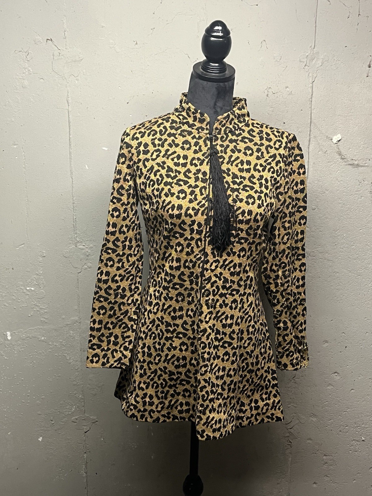 Vtg Kimberly 1960s Women&rsquo;s 90% Virgin Wool Leopard Print Dress
