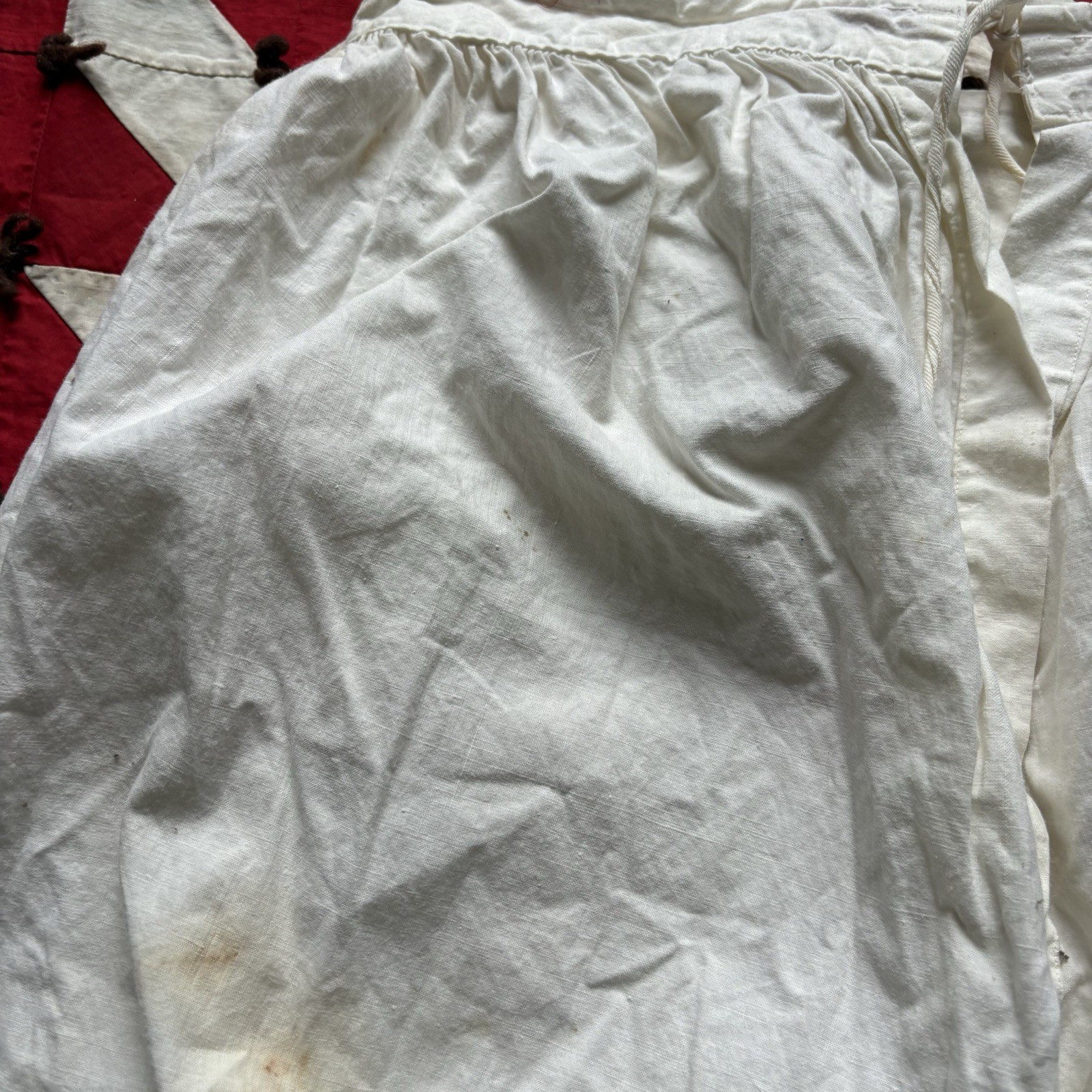 Vintage Antique White Cotton Bloomer Shorts Women’s Open Leg As Is Tiered