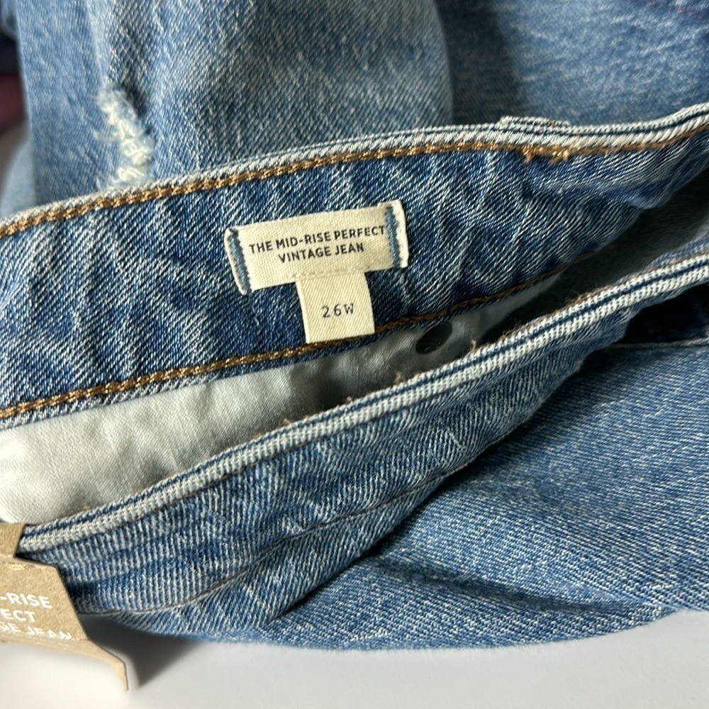 Madewell The Plus Mid-Rise Perfect Vintage Jean in Ainsdale Wash 26W NWT