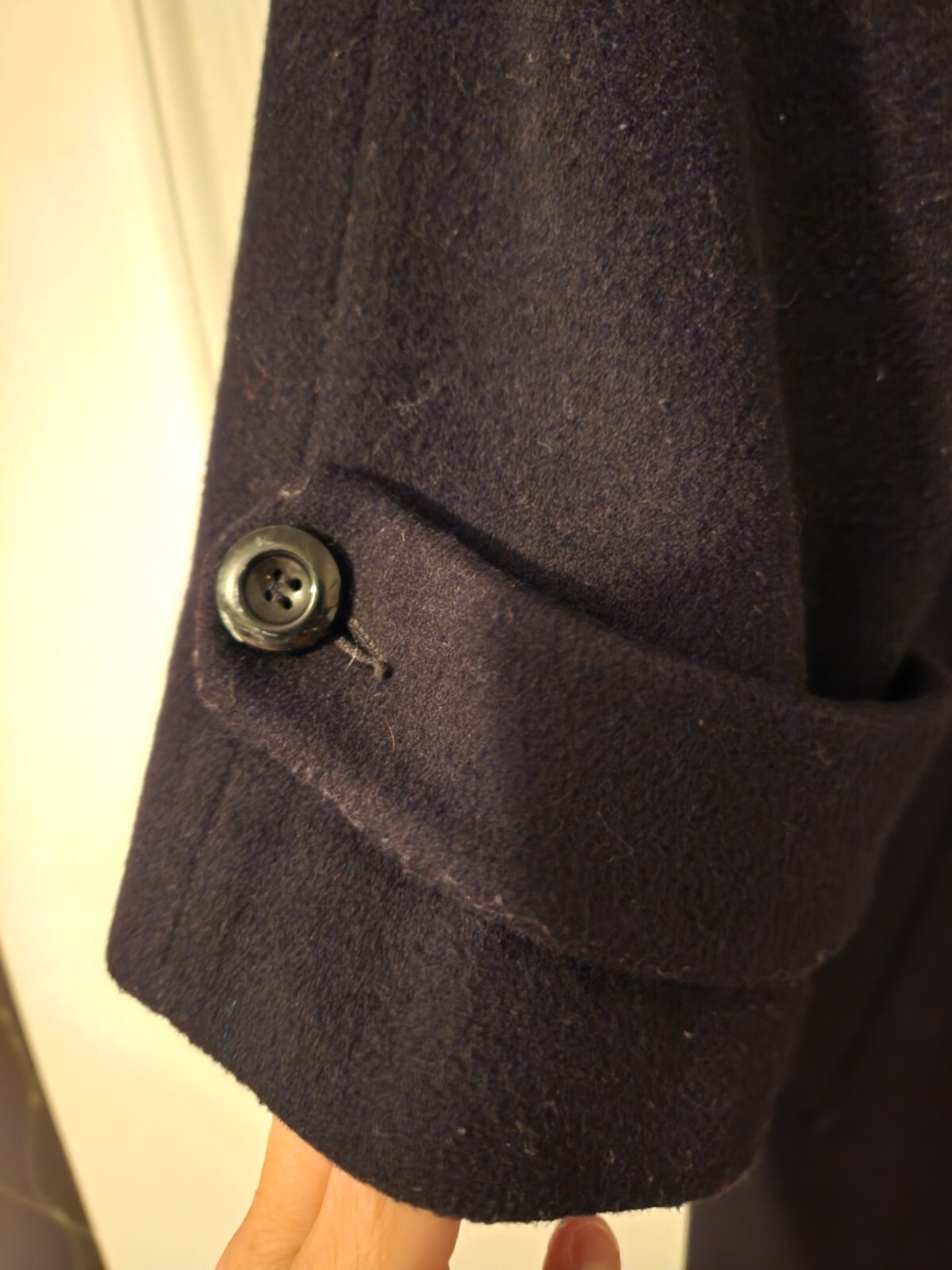 Mario De Pinto Timeless VTG Black Wool Long Winter Trench Coat Plus Size ~18