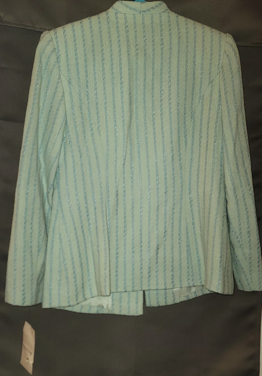 Vintage Dancing Queen Versalle Blue Striped Teal Blazer New With Tags Sz 42EU