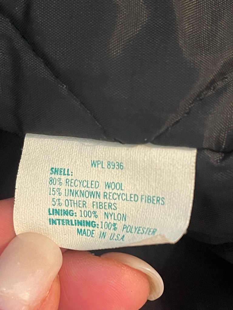 1985 Vintage Dark & Light Blue Wool Varsity Jacket Woman&rsquo;s SMALL
