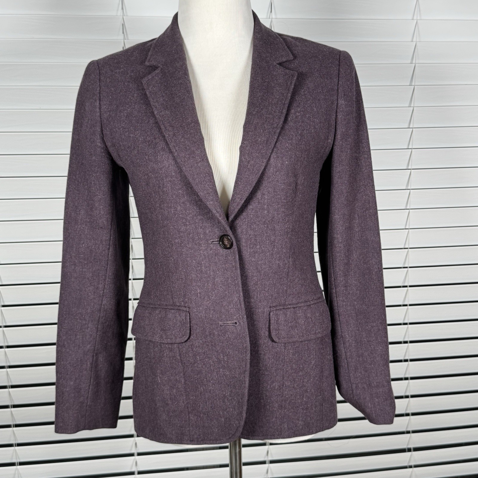 Pendleton Vintage Purple Wool Blazer Size 6 Womens Jacket