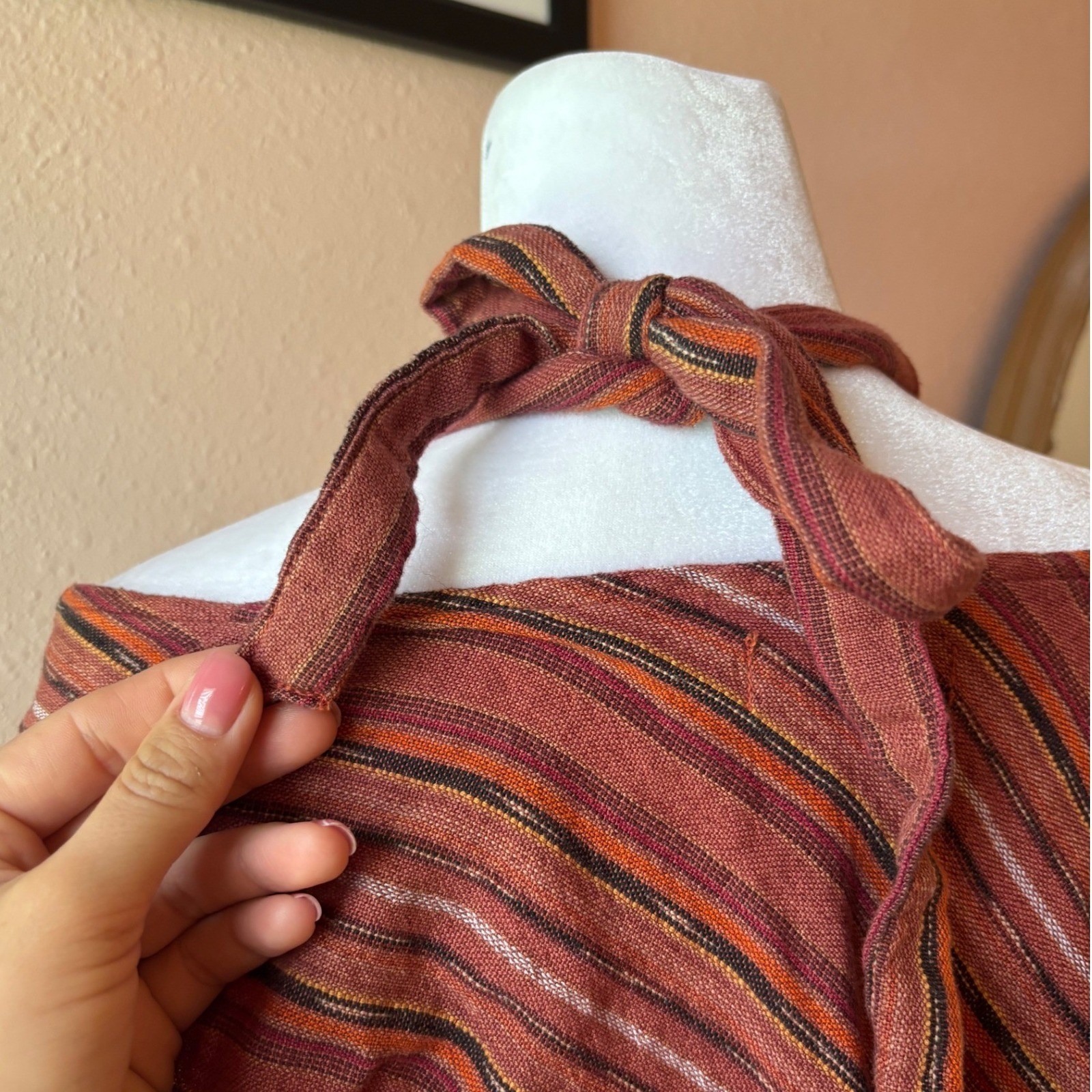 Y2K 2000s Boho Halter Blouse