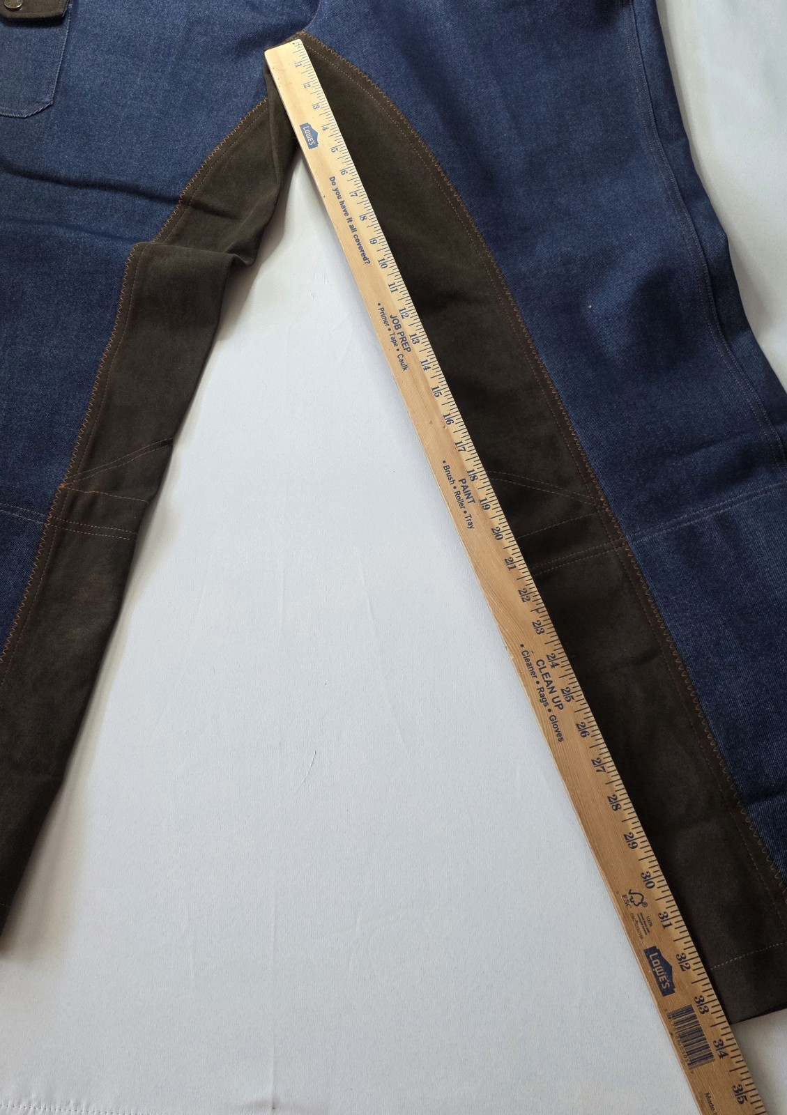 Trail Rider Jeans With Full Suede Panel Seat Flare Size 40 AB 4-1004