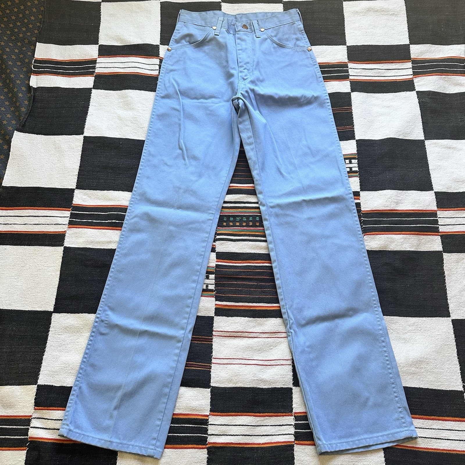 Vintage 60’s/70’s Wrangler Blue Sta-Prest Jeans. Women’s. Western. Rare. 26/33