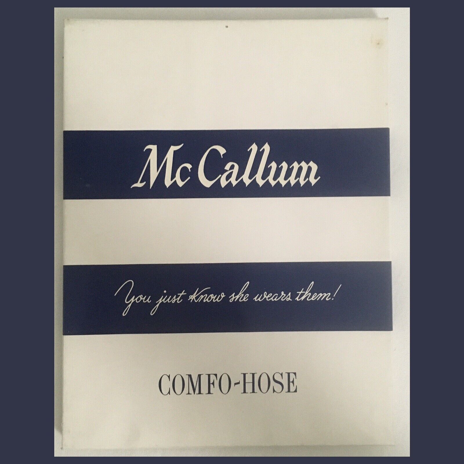 Vtg McCallum COMFO-HOSE Stockings – CHAMPAGNE EX LONG 10 ½-11-11 ½ » XL – IN BOX