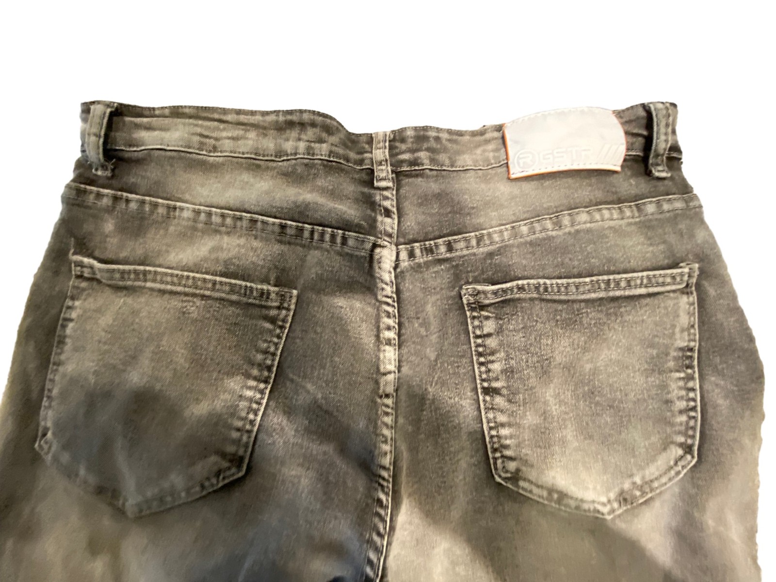 RGSTR Mens Pants Jeans 38×40 Gray Distressed Biker Moto Skinny Stretch Denim