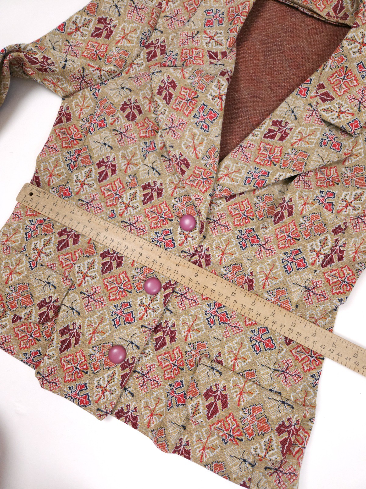 Paula Brooks Vintage 70s Double Knit Polyester Blazer Jacket Women&rsquo;s S