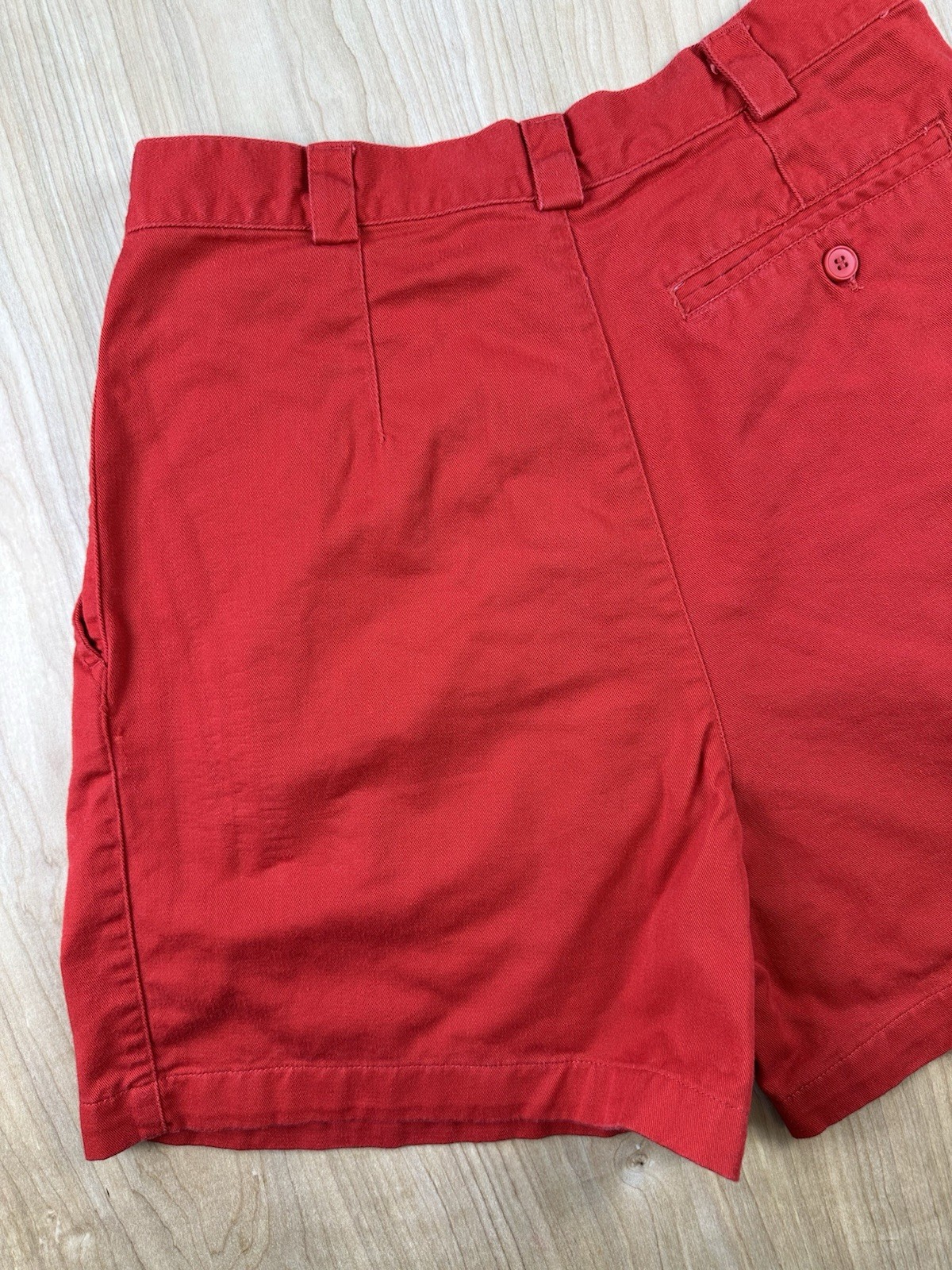 vintage 80&rsquo;s ESPRIT red pleated SHORTS all COTTON size 11/12 preppy NEW WAVE