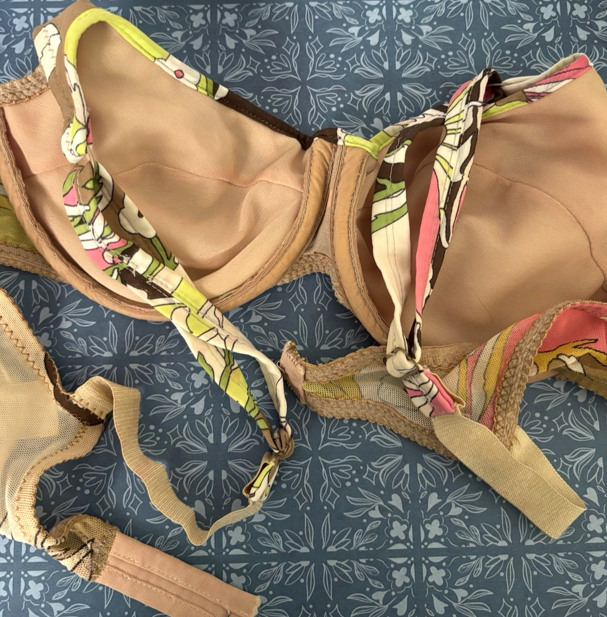 Vtg Emilio Pucci for Formfit Rogers Bra 32-C Late 60s/Early 70s *Well-Loved READ