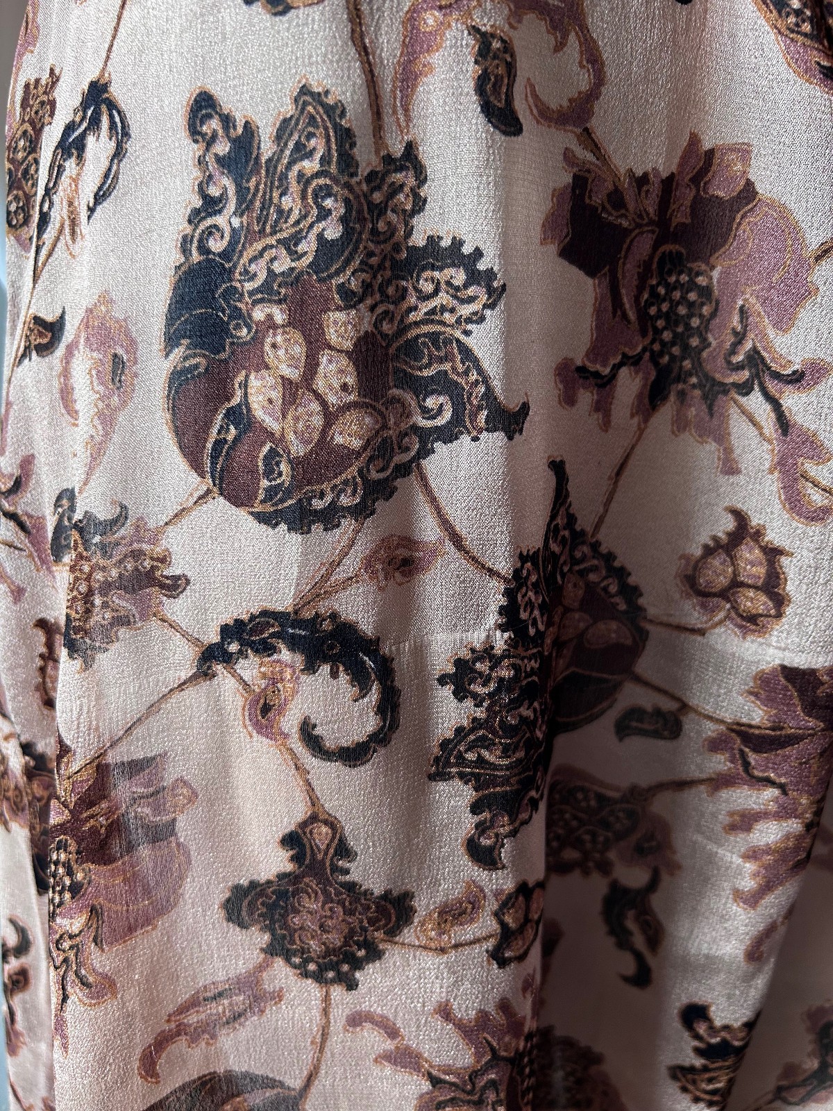 Vintage Judith Ann for Heiser-Egan Vintage Sheer India Silk Dress sz S M 1970s