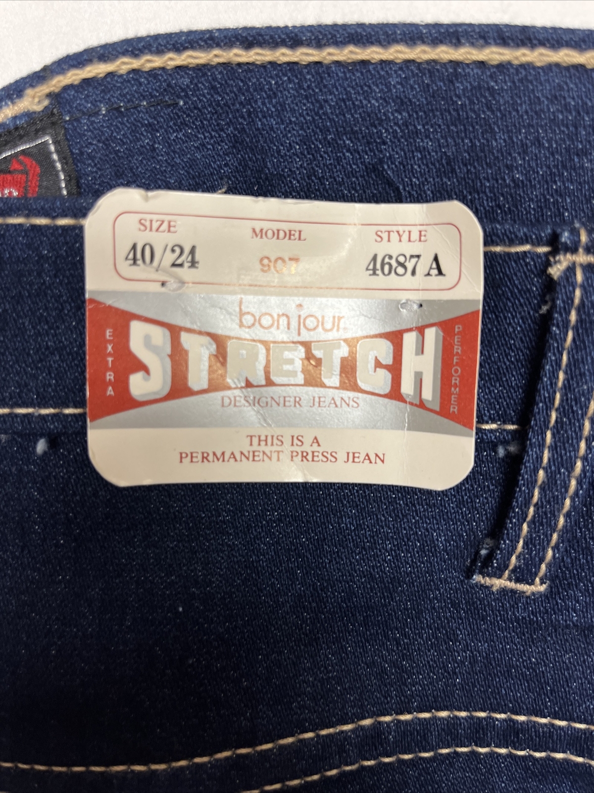 VTG Deadstock 70s 80s denim bonjour jeans women&rsquo;s 40 X 24 NWT *See Description