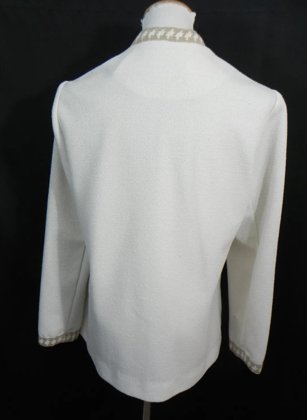 1980s MONTGOMERY WARDS Winter White Polyester Leisure Pants Suit sz 15/16 ( L )