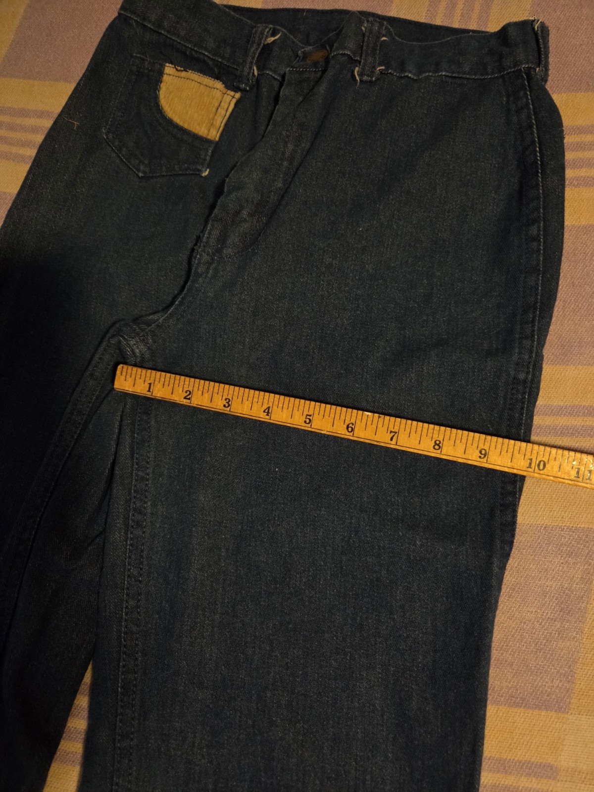 Vintage 70s Patchwork Denim Jeans Pants Flare Jeanie Laura Accessories 7 / 8