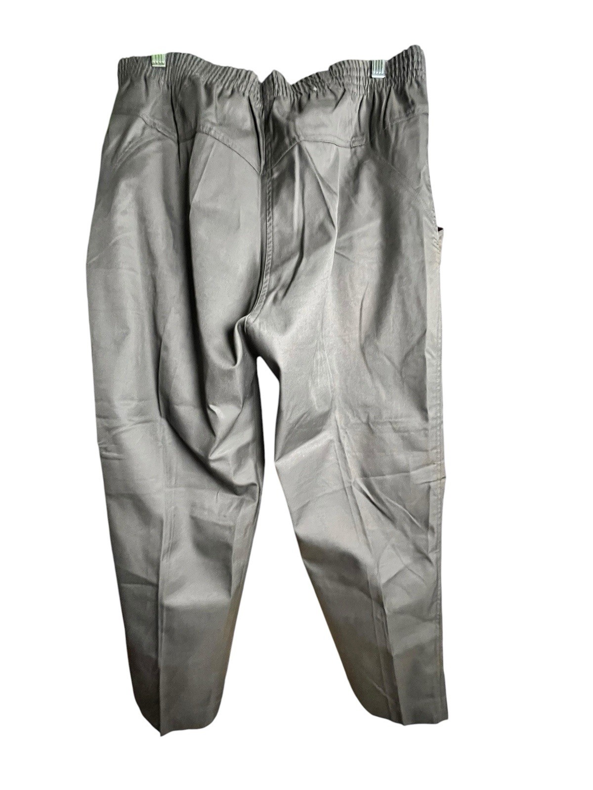 Vintage 80s Gitano Pants 34 Short Black High Paper-bag Waist Deadstock NWOT