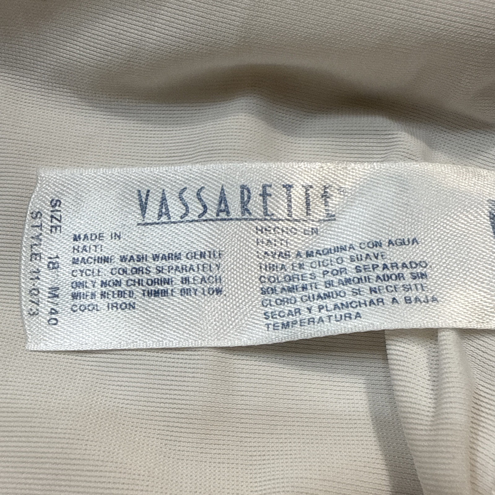 Vintage Vassarette Half Slip Size 18 Nylon 2 rows of Cotton Eyelet Ivory Trim