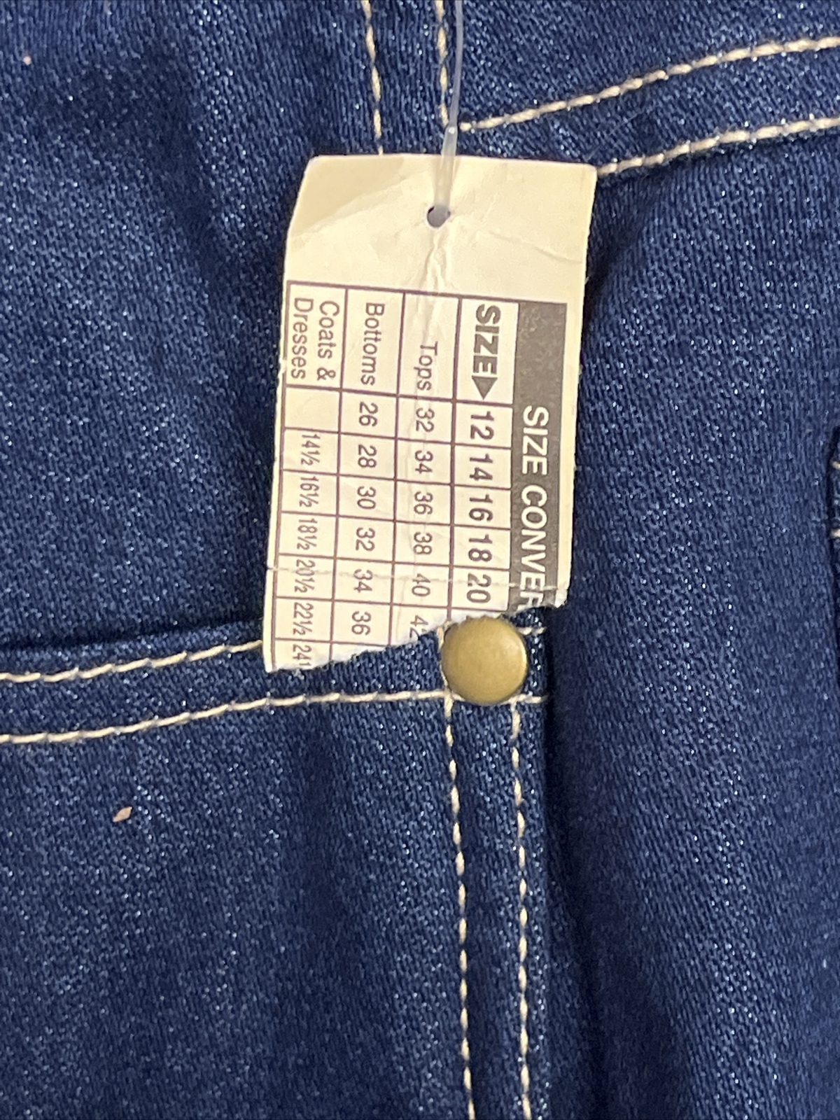 VTG Deadstock 70s 80s denim bonjour jeans women&rsquo;s 40 X 24 NWT *See Description
