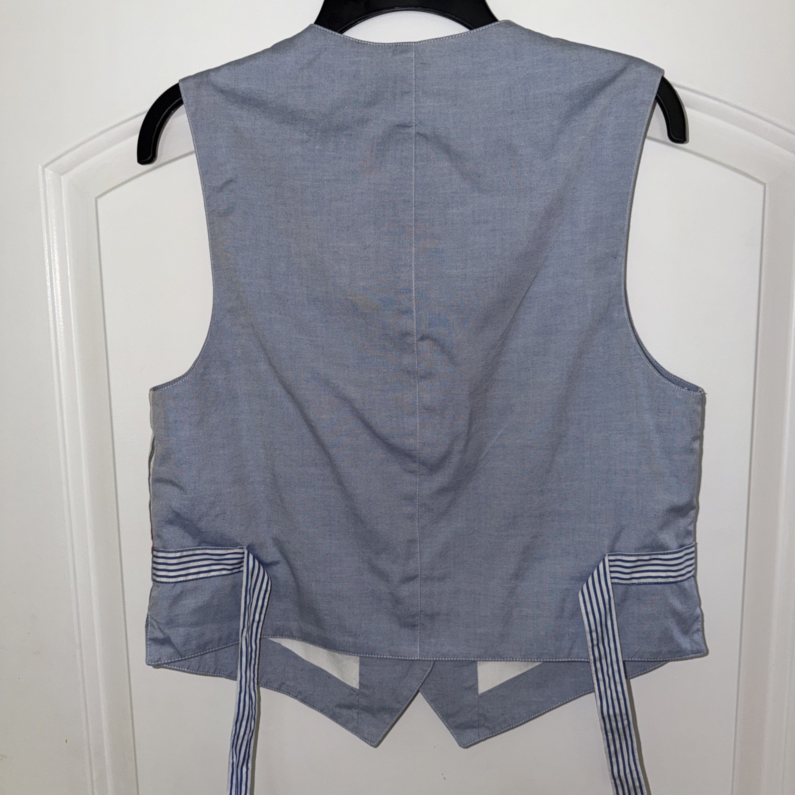VTG LIZ SPORT Multi Plaid Patchwork Cotton Patriotic Vest Sz S