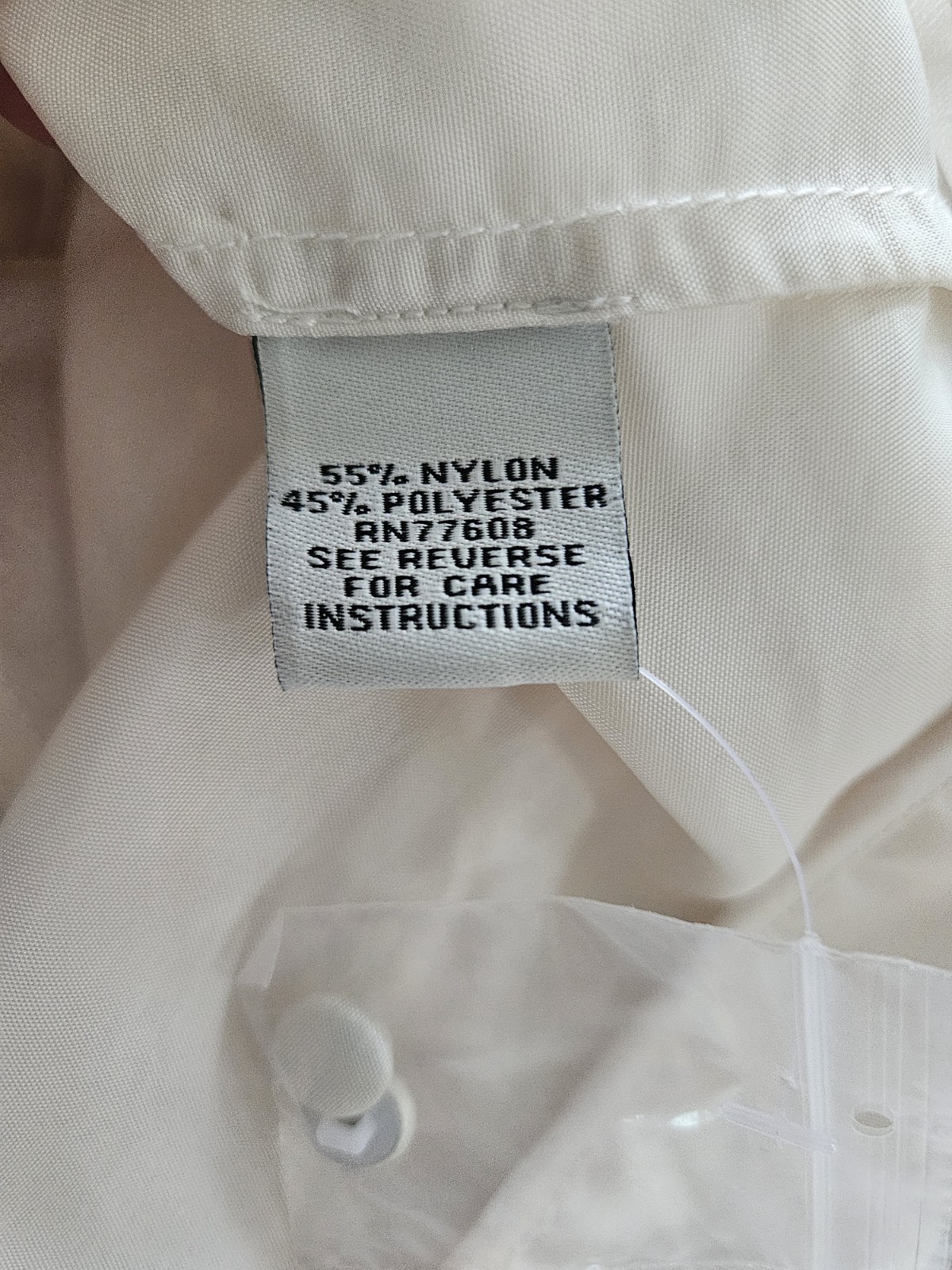 VTG J Peterman Rosette Ruffle Blouse Cream Taffeta High Neck Edwardian Size 14