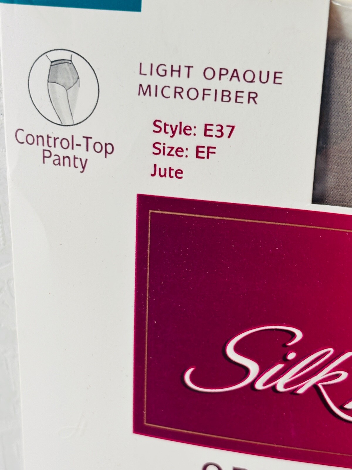 NOS VTG HANES SILK REFLECTION*LT OPAQUE MICROFIBER JUTE TAUPE PANTYHOSE NYLON*EF