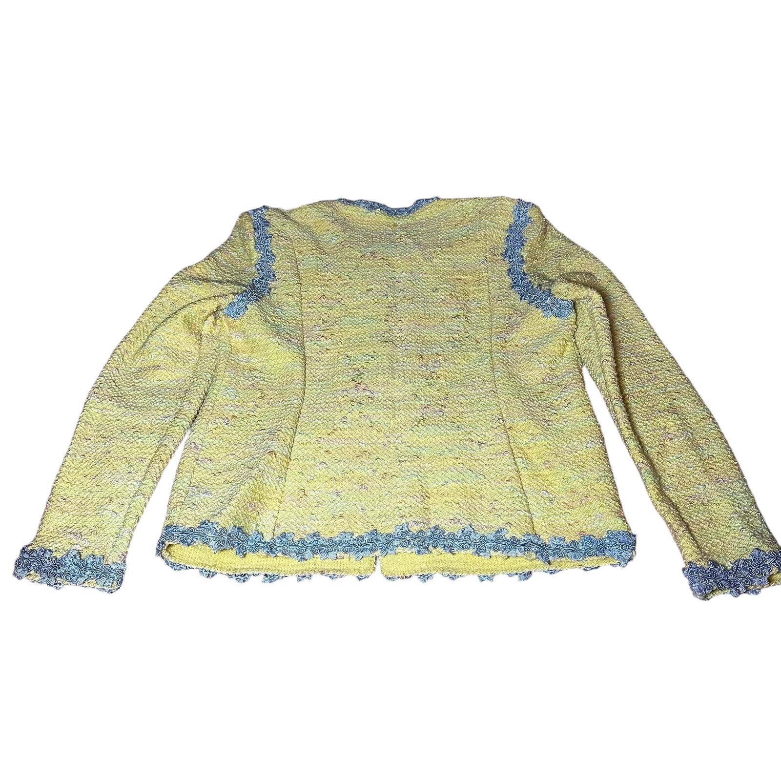 Vintage 1960’s Handmade Blazer Jacket Cardigan Pastel Tweed Jackie O Kennedy S/M