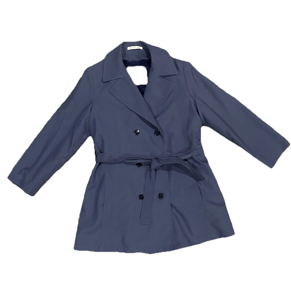 Misty Harbor 60’s 70’s Womens Zip Out Rain Coat Jacket Navy Blue Size 12 Med