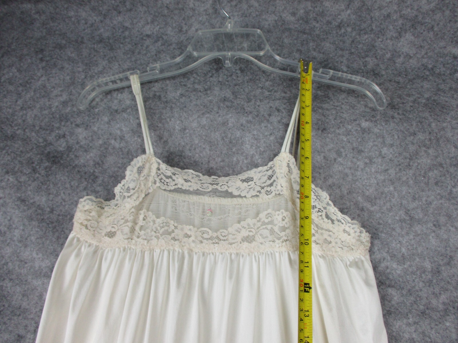 Miss Elaine Peignoir Robe nightgown & Dress Women S Ivory BUTTER SOFT Nylon Lace
