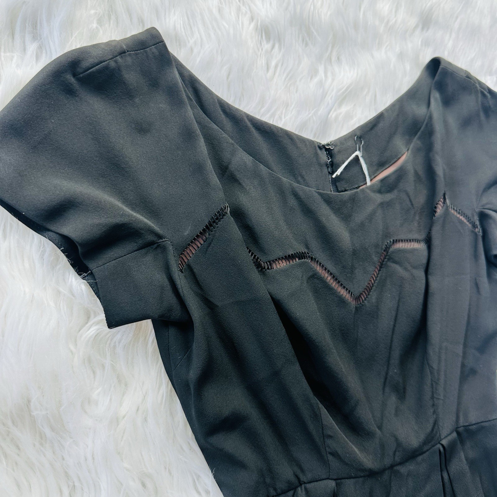 Solid Black Shift Dress Harold&rsquo;s Made In USA Vintage Small Wedding Holiday Party