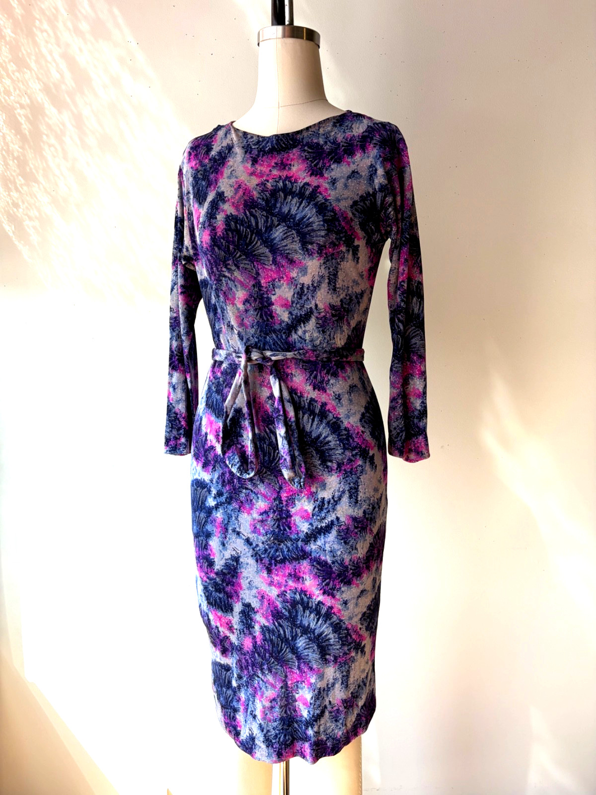 1960&rsquo;s Emilio Pucci for Lord & Taylor silk jersey knit dress purple and pink VGC
