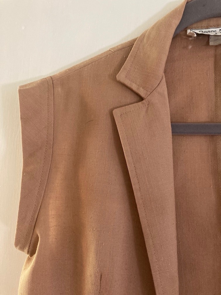 Vintage Linen Structured Vest by Donna Morgan for « Non Stop”