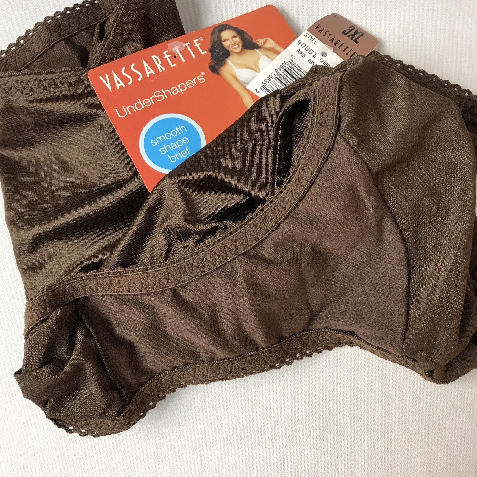 3X Vassarette Undershapers Light Control Panties Second Skin Satin NWT c