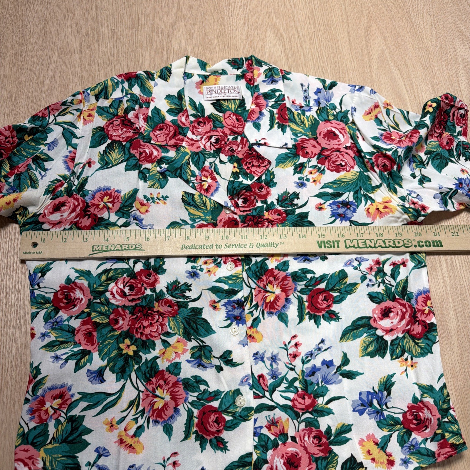 Vintage Pendleton Sophisticates Women’s 2 Piece Set Top 8P Skirt 12P Floral USA