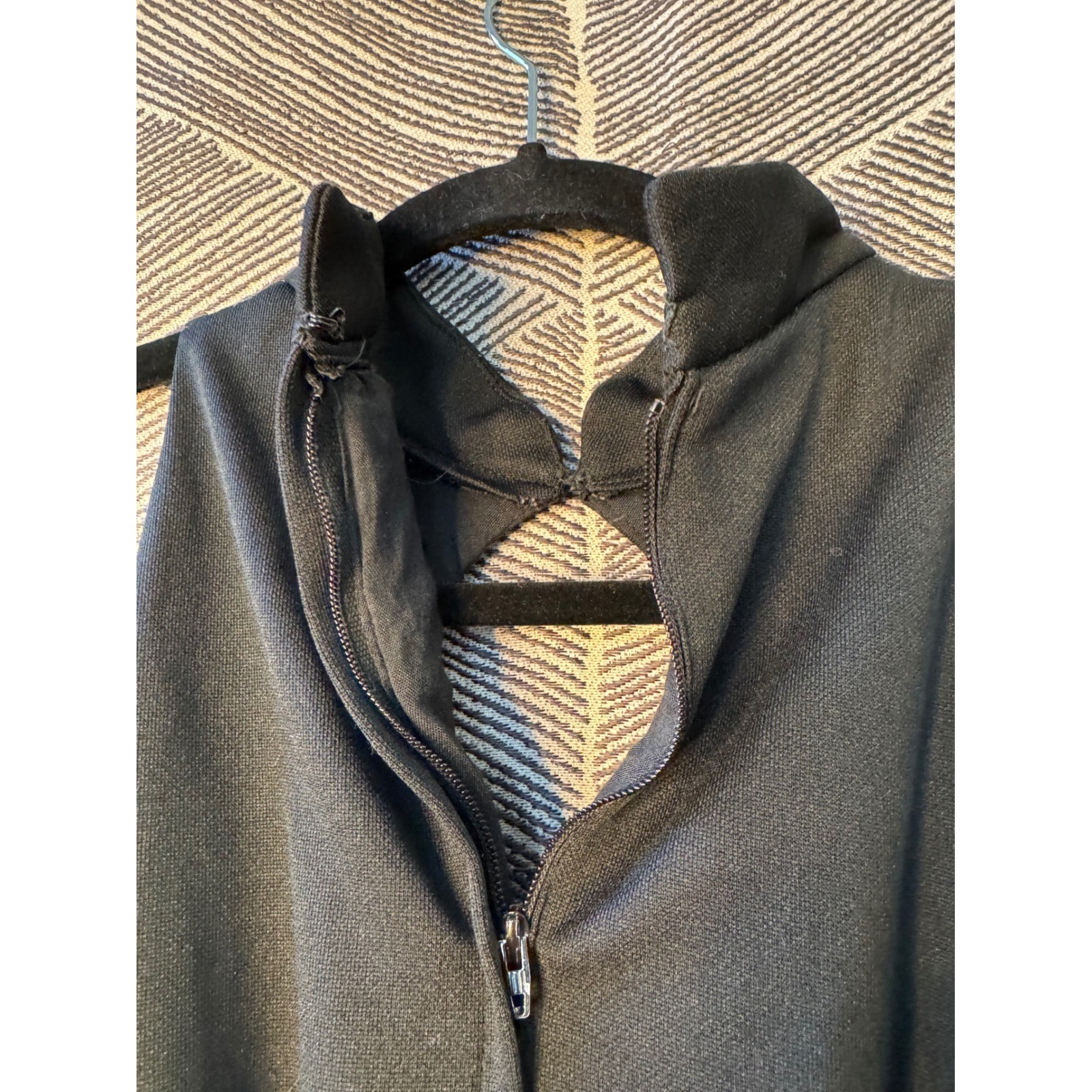 Vintage Montgomery Ward Black Maxi Disco Dress Sz S/M