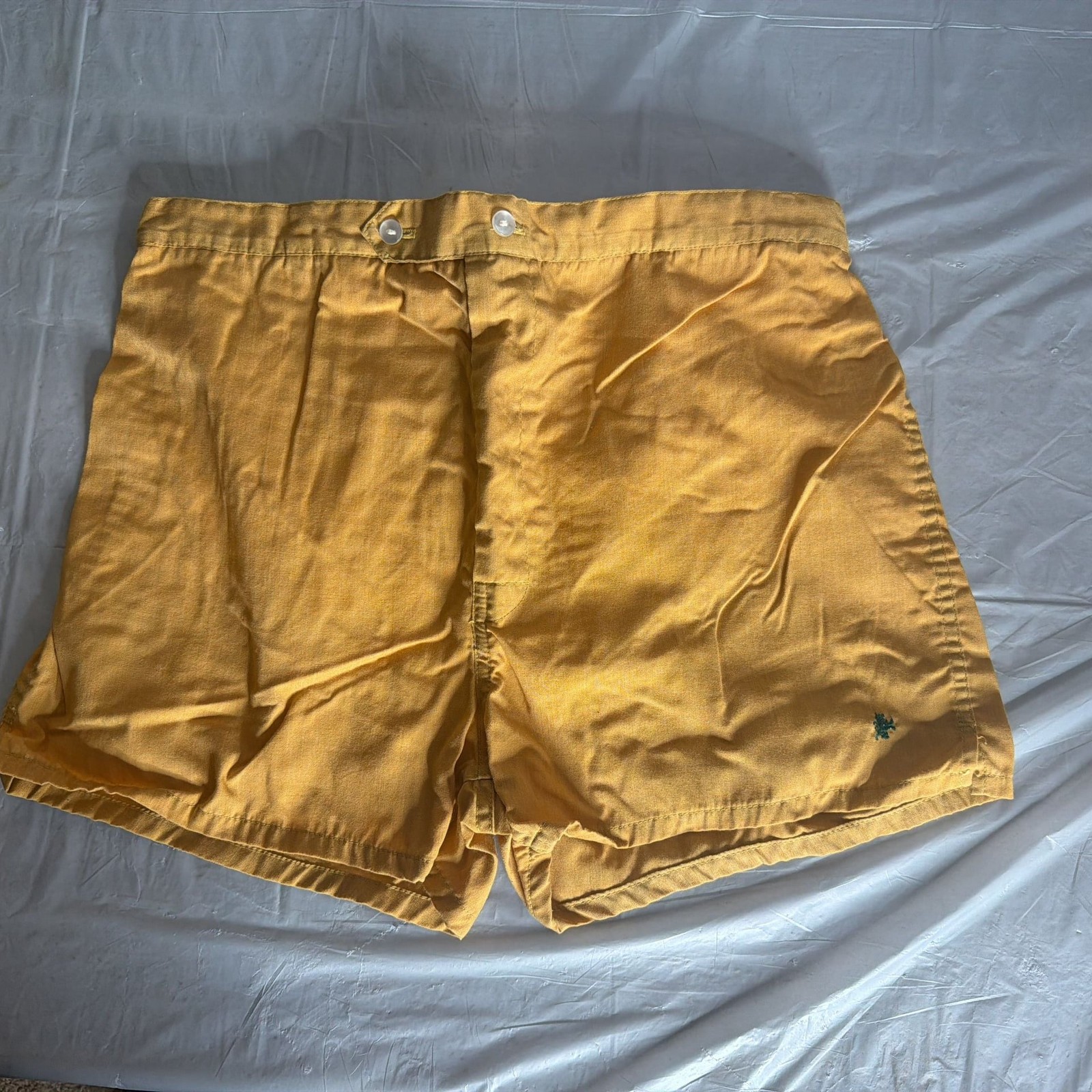 Vintage 60s Towncraft Par Excellence Gold Mustard Shorts