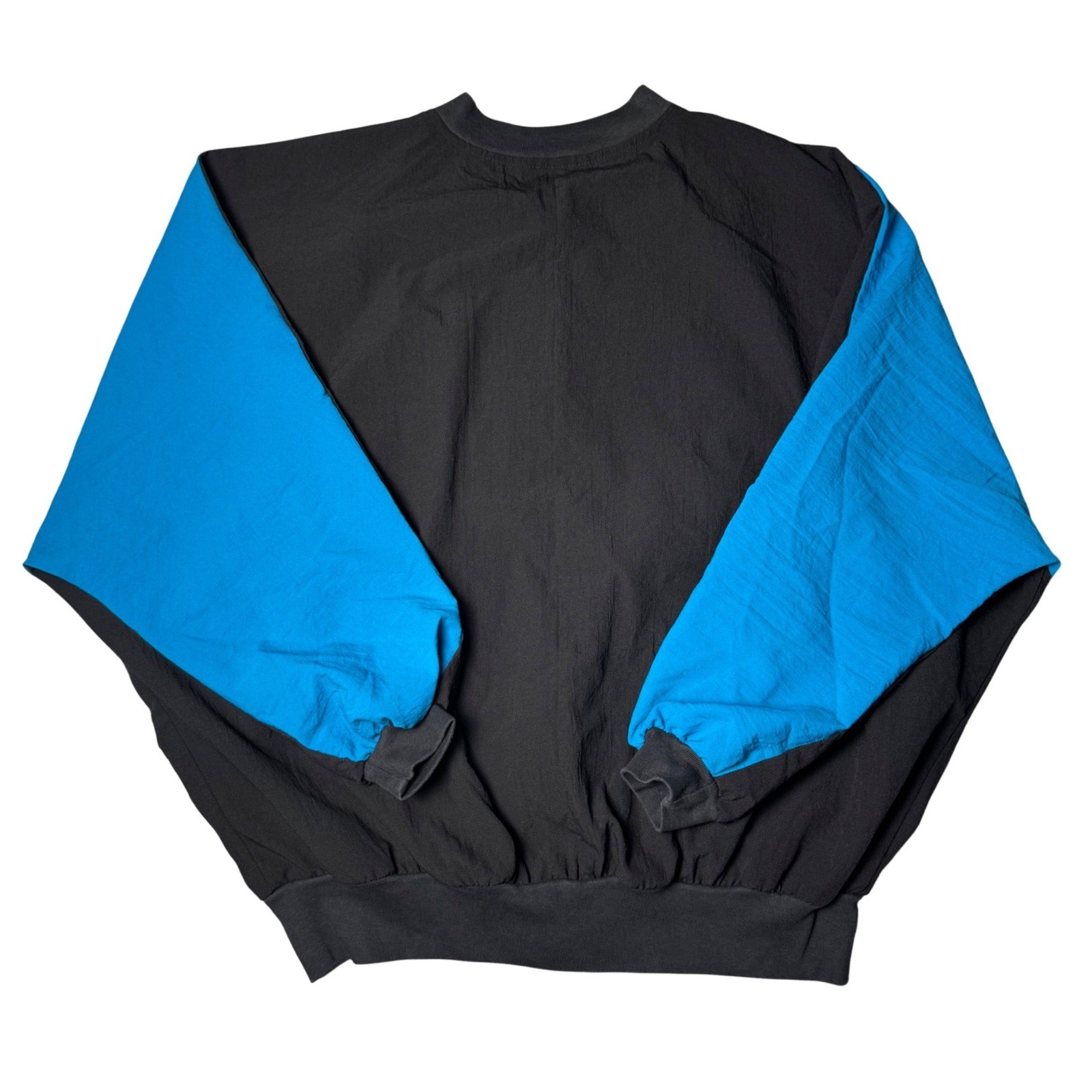 Silver Threads LTD Vintage 90s Southwestern Windbreaker Black Blue Quarter Zip