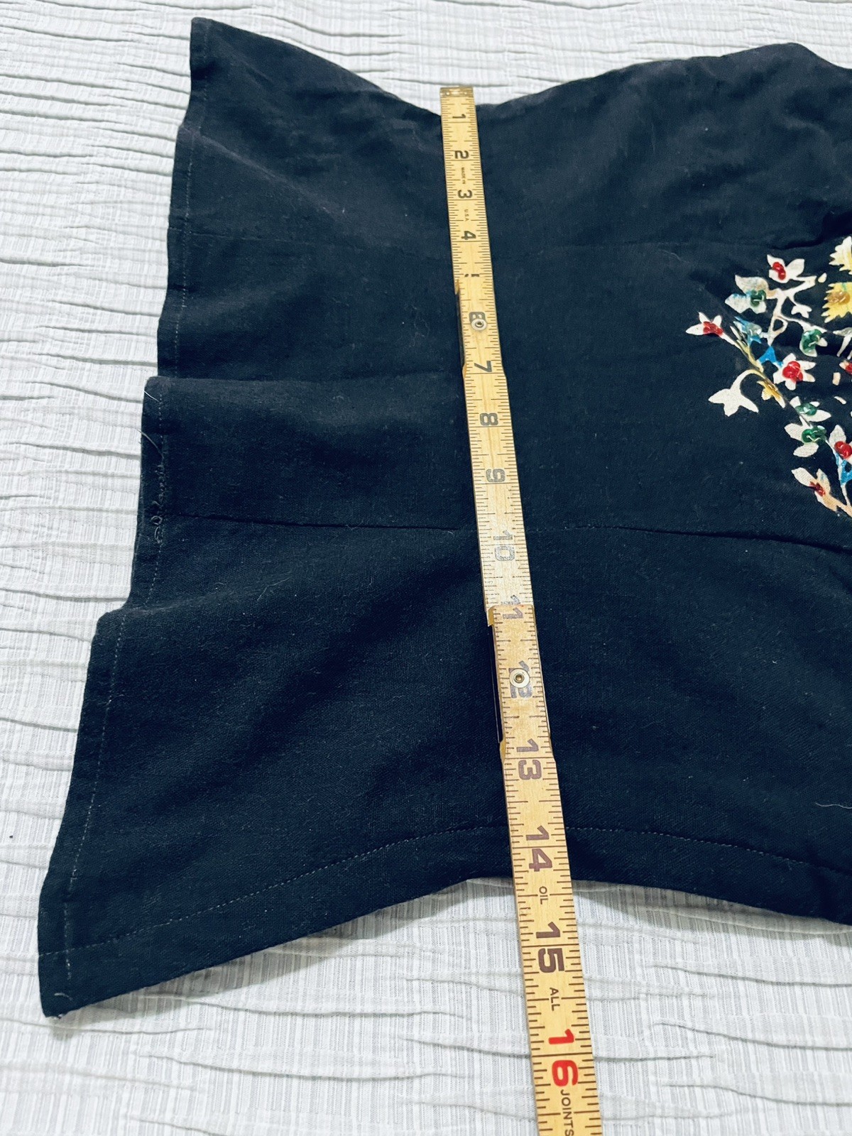Vtg 1950s Hand Painted Mexican Circle Skirt & Matching Shirt Sz XS Sequins EUC