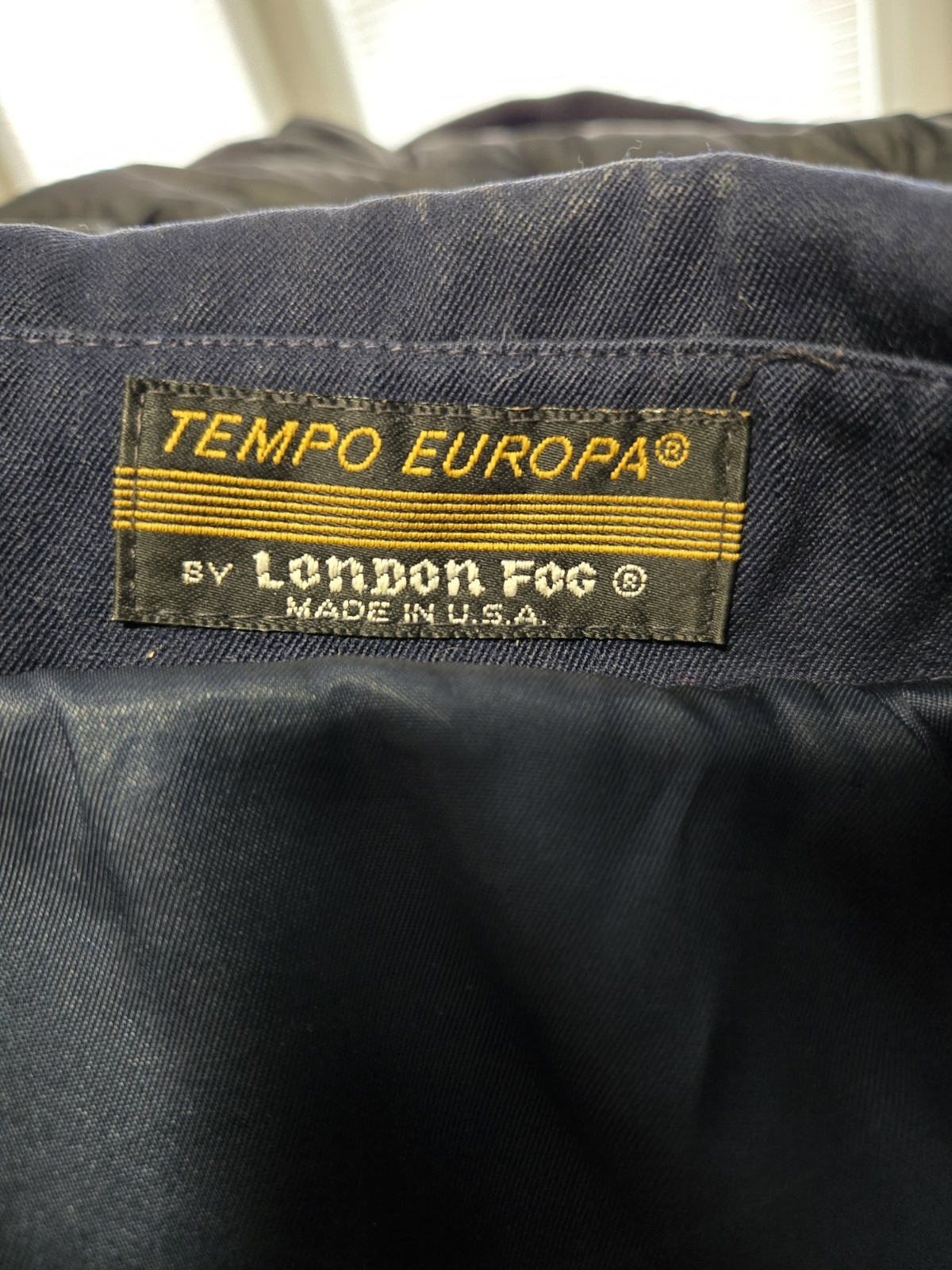 Vintage Tempo Europa London Fog 100% Wool Trench Coat Women&rsquo;s 12 Regular Blue
