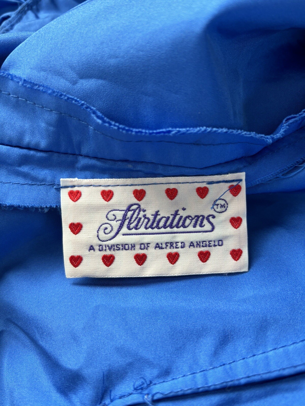 FLIRTATIONS Blue Colonial Victorian Gown Size 6 Vintage Alfred Angelo Dress