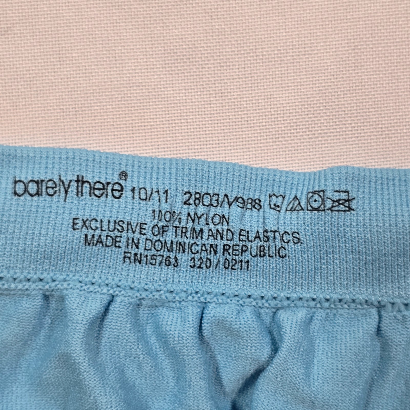 Vtg BARELY THERE 2303 Solid Microfiber Hi-Cut 10/11 Teal Panties NEW