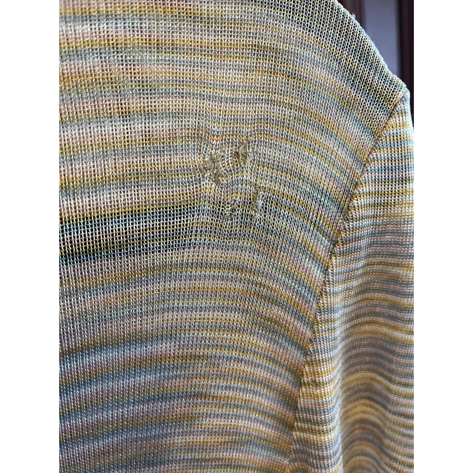 Vintage Missoni 100% Silk Knit 2 Piece Set Pants Top Orange Lilac Multi Italy