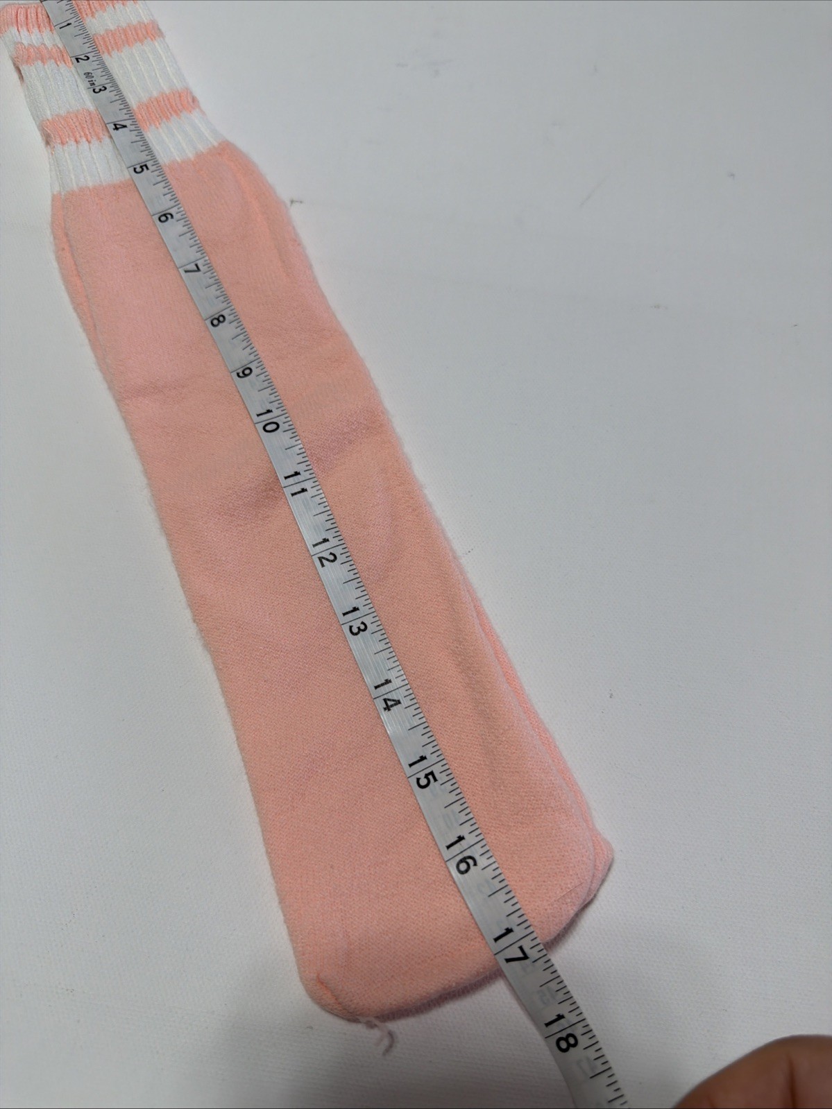 VTG 3 Pack! Socks Women’s 80s Yellow Peach Mint Stripe Acrylic Blend USA 17”.
