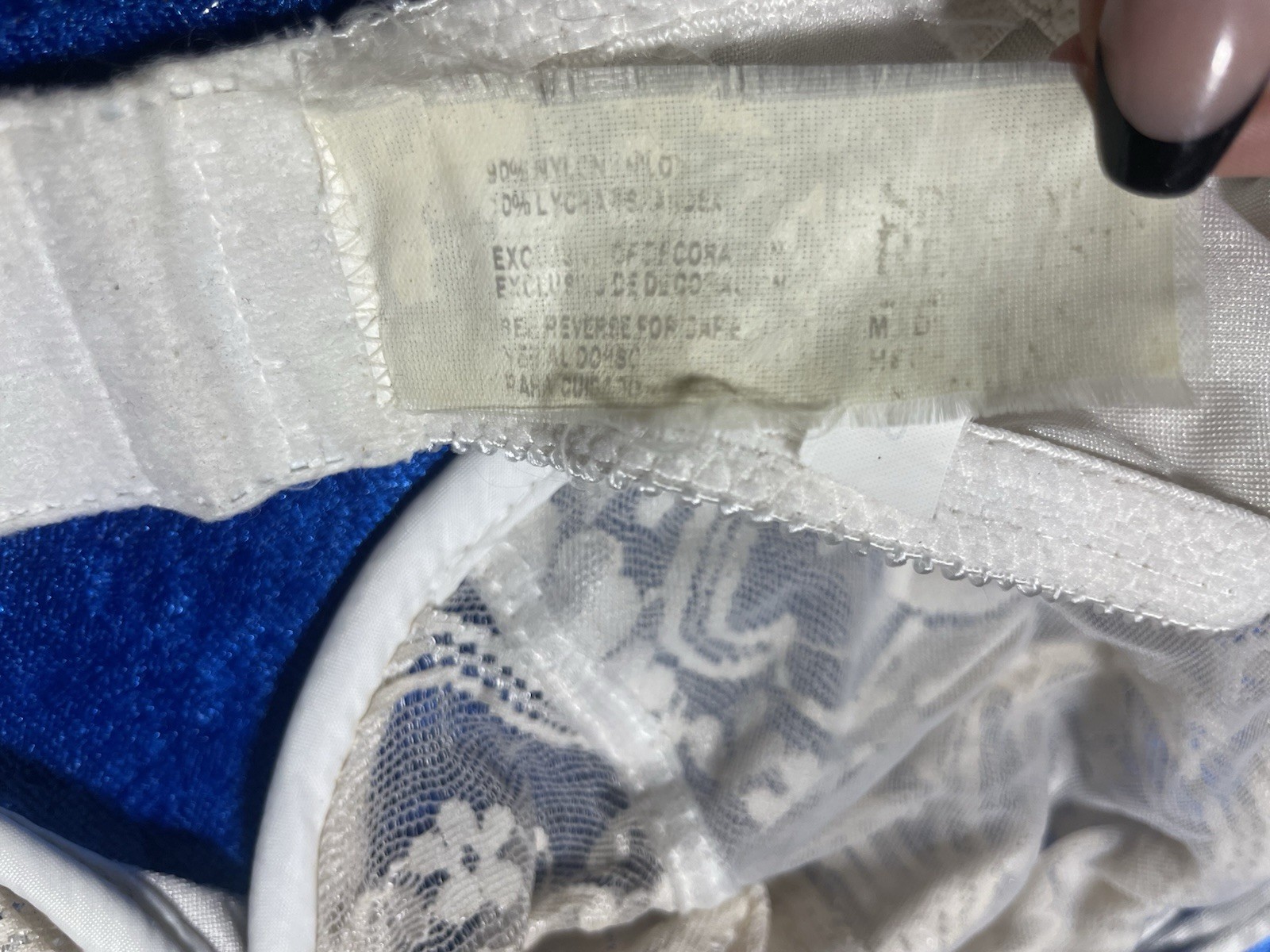 Vintage Special Request Bra 36b White Sheer Lace Underwire Lingerie