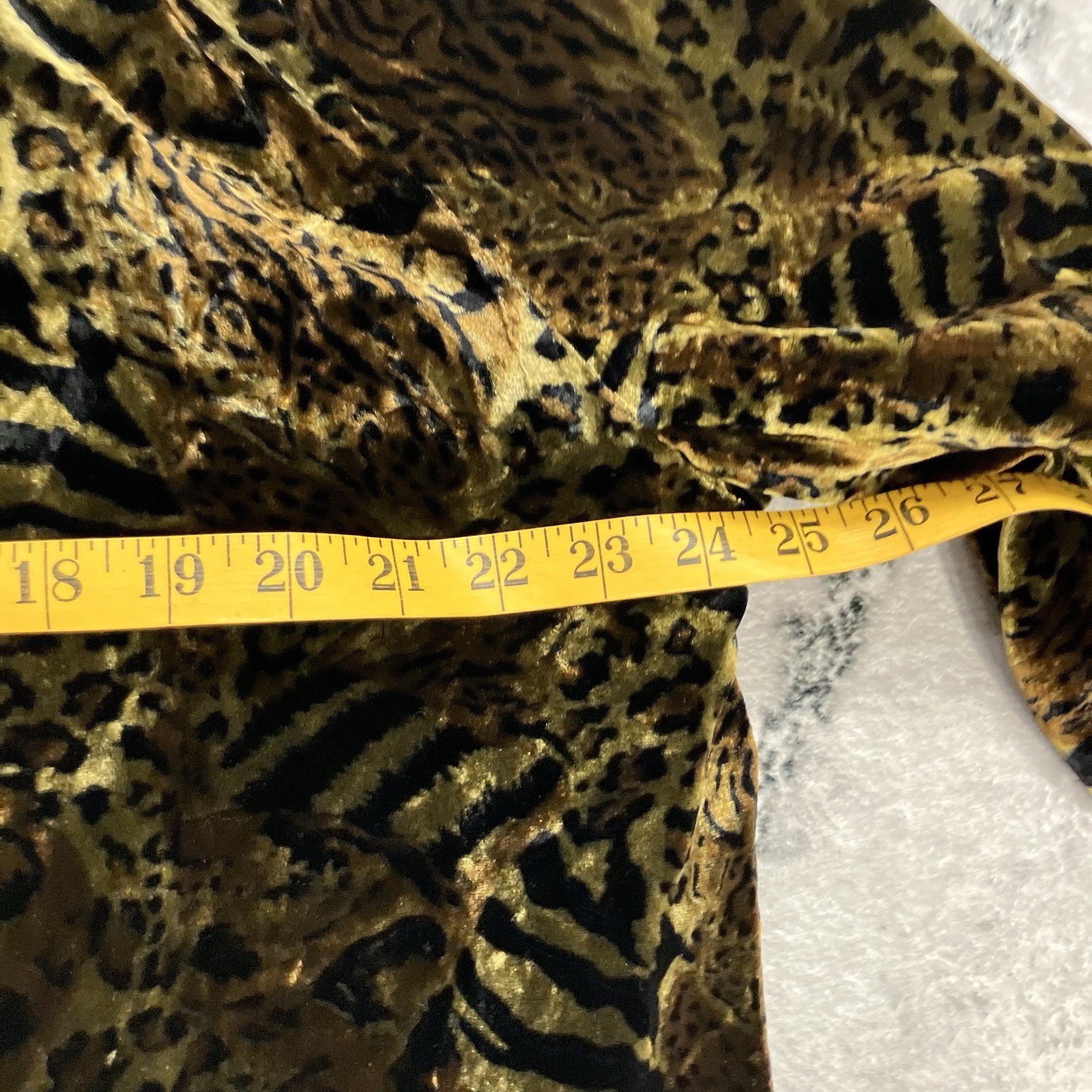 Vintage Rose Animal Print Velvet Burnout Duster Robe Jacket Silk Blend Size M