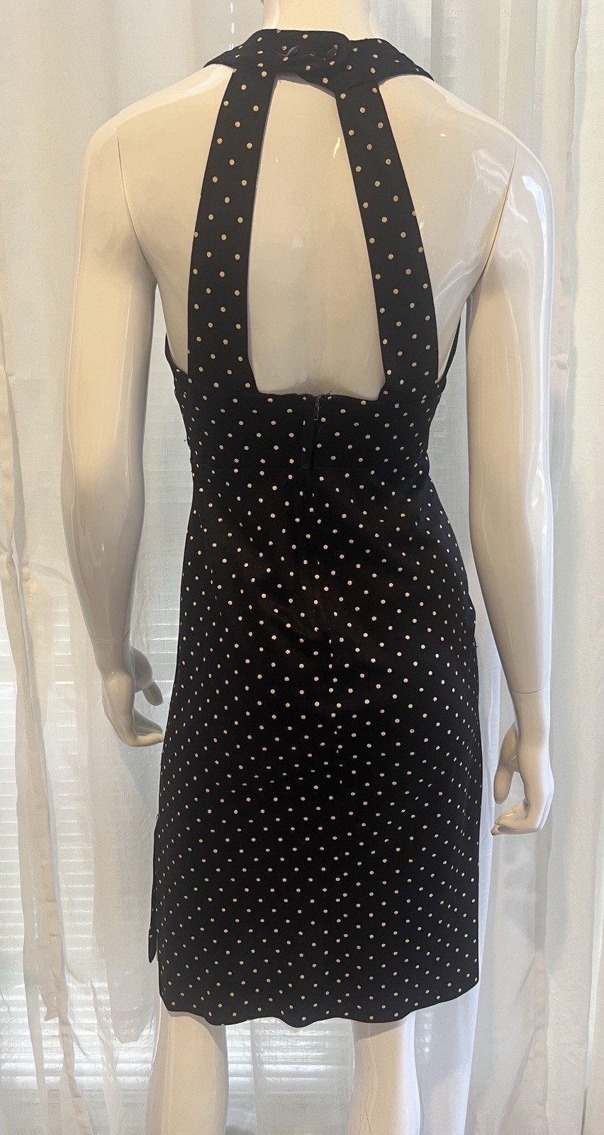 Young Edwardian Arpeja 60’s polka dot halter Neck Sexy back Dress