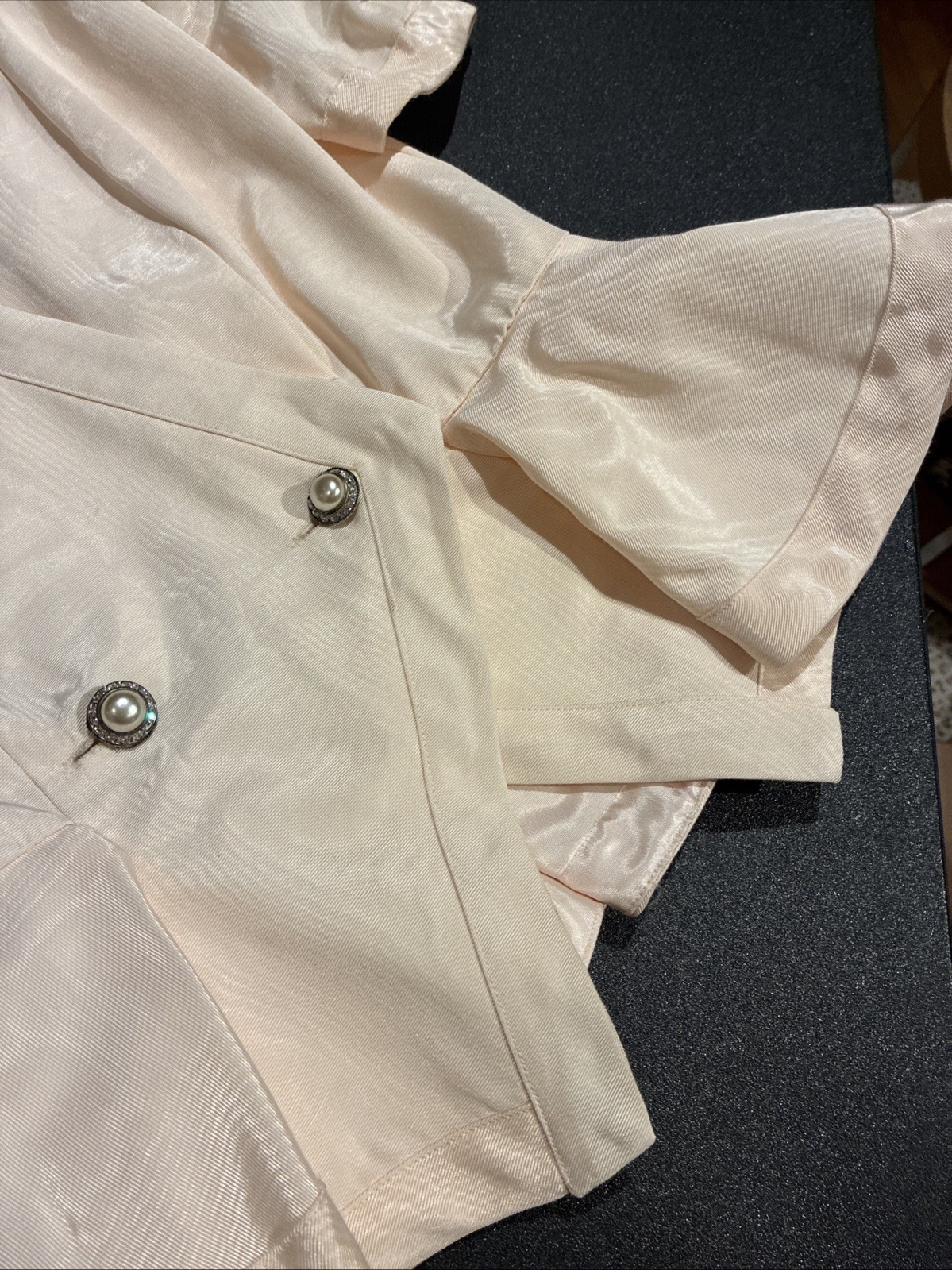 Vintage 80s Peplum Blazer Pink Opal Jessica Howard Statement Jacket size 10 by
