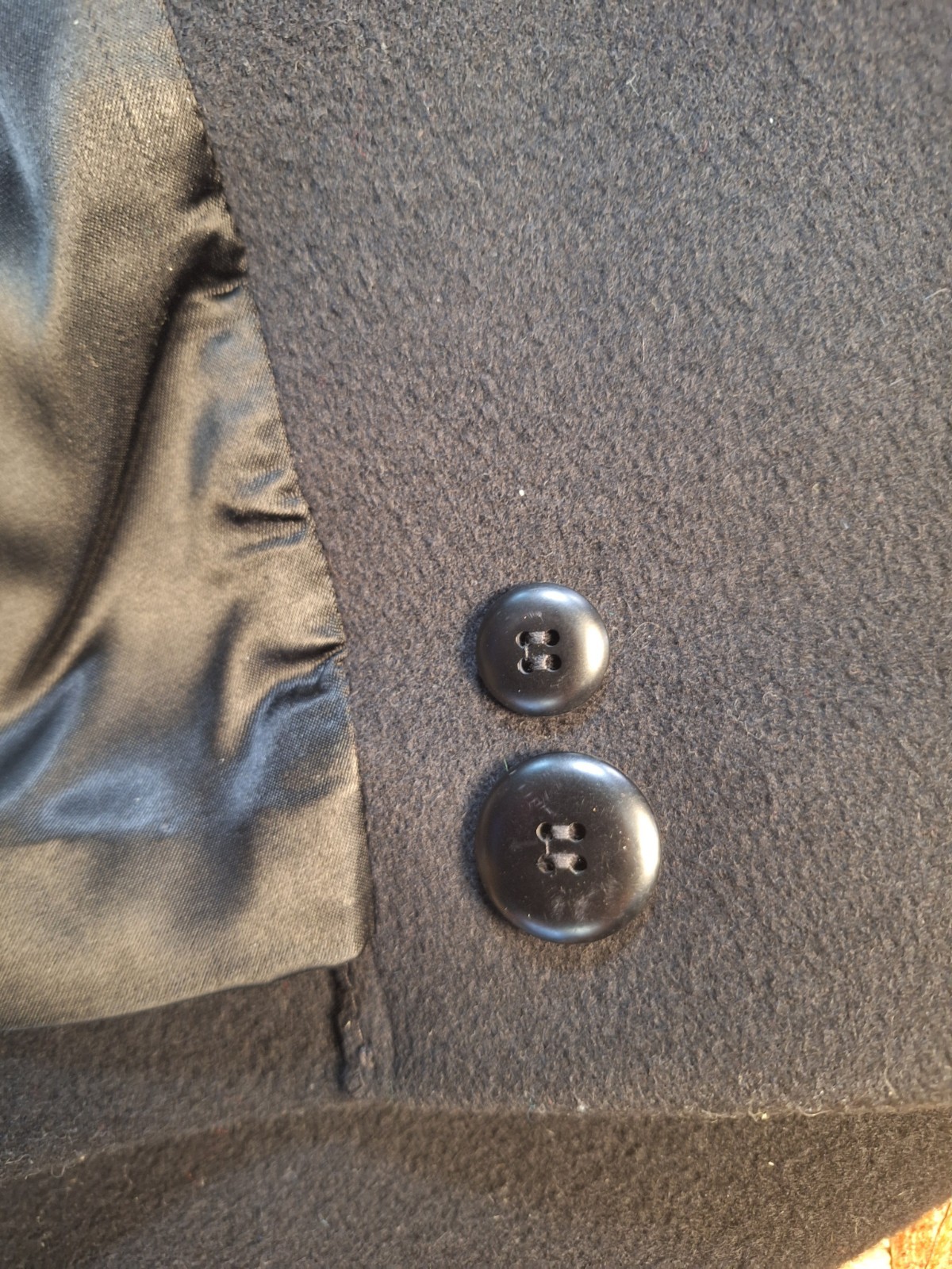 VTG Pendleton Womens Sz 10? 100% Wool Heavy Overcoat Black Double Breasted Lined
