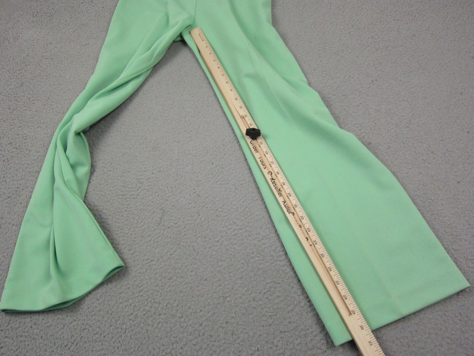 Vintage Disco Shirt Pants Set Womens 13/14 Green MOD Leisure 60s 70s Pantasticks