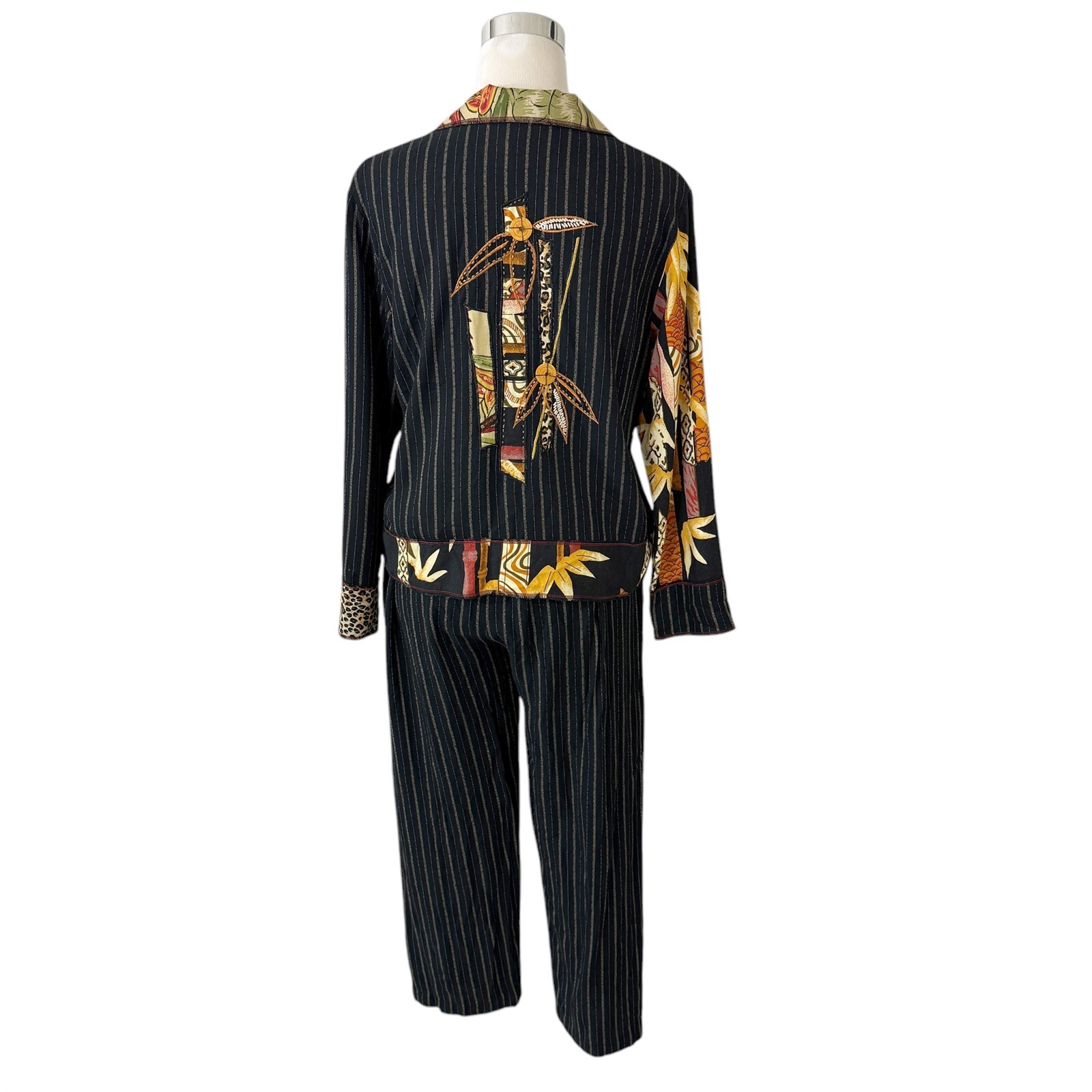 Faith by Celia Forrester Jacket & Pants Size XS & M Vintage 1990s Boho Hippy Art